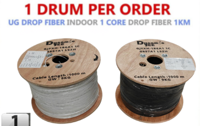 UG DROP FIBER (BLUE CORE)INDOOR 1 CORE DROP FIBRE 1KM GJXFH-1B6A1 G657A1 FRP UG101 _(NOTE: 1 DRUM PER ORDER)