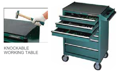 JONNESWAY 136PCS PROFESSIONAL MECHANICS TOOLS SET W/7-DRAWER TOOL TROLLEY