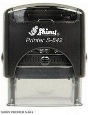 Shiny Self-Inking Stamp Printer S-843 (14 x 38mm) with Rubber