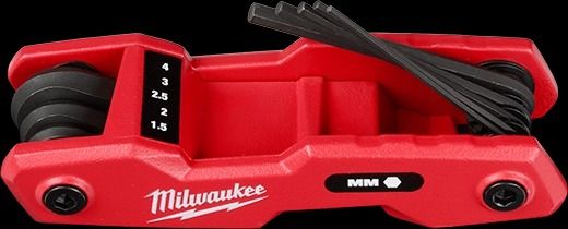 MILWAUKEE 8-Key Folding Hex Key Set - Metric
