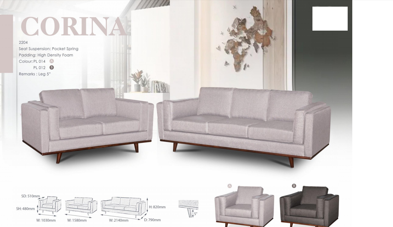 ITA OFFICE SOFA SET - CORINA 2204