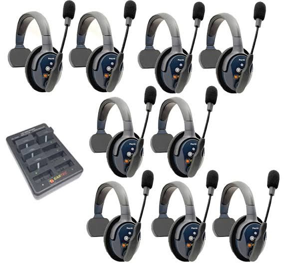 Eartec UltraLite II (Distributor) Pro16 ETP9S Full-Duplex Intercom System ( 9 Single Headsets )