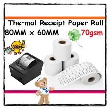 Thermal Receipt Paper roll 80mm x 60mm 70gsm High Quality POS thermal paper roll