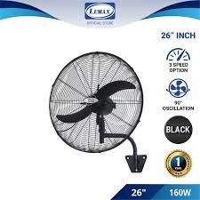 LEMAX 26" Inch Industrial Wall Fan 3 Speed (Black / Metal Grey) Kipas Dinding Industri 26 Inci (IWF-26A, IWF-26B)