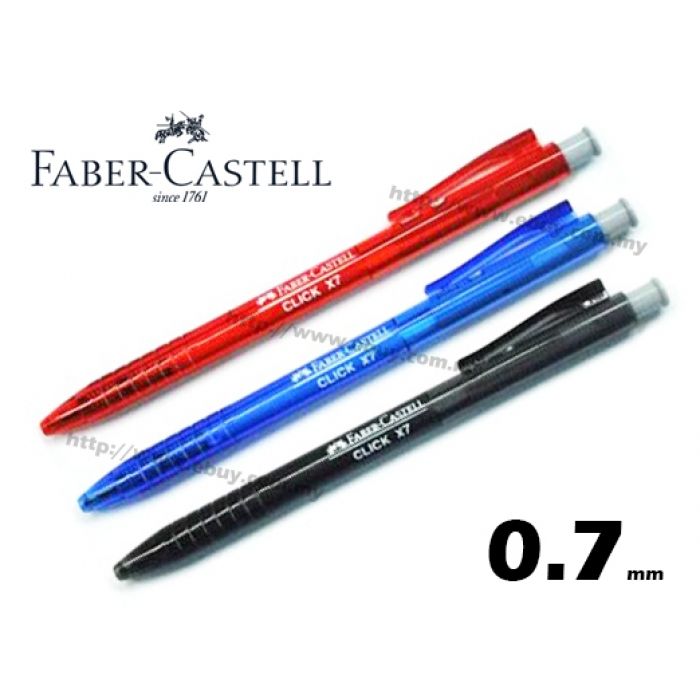 FABER CASTELL BALL PEN 1422 0.7 /0.5 -(Merah,Biru,Hitam)