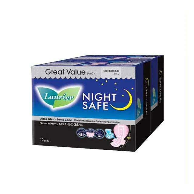 Loose 1 Pack x 12pcs Laurier Night Safe Wing 35cm