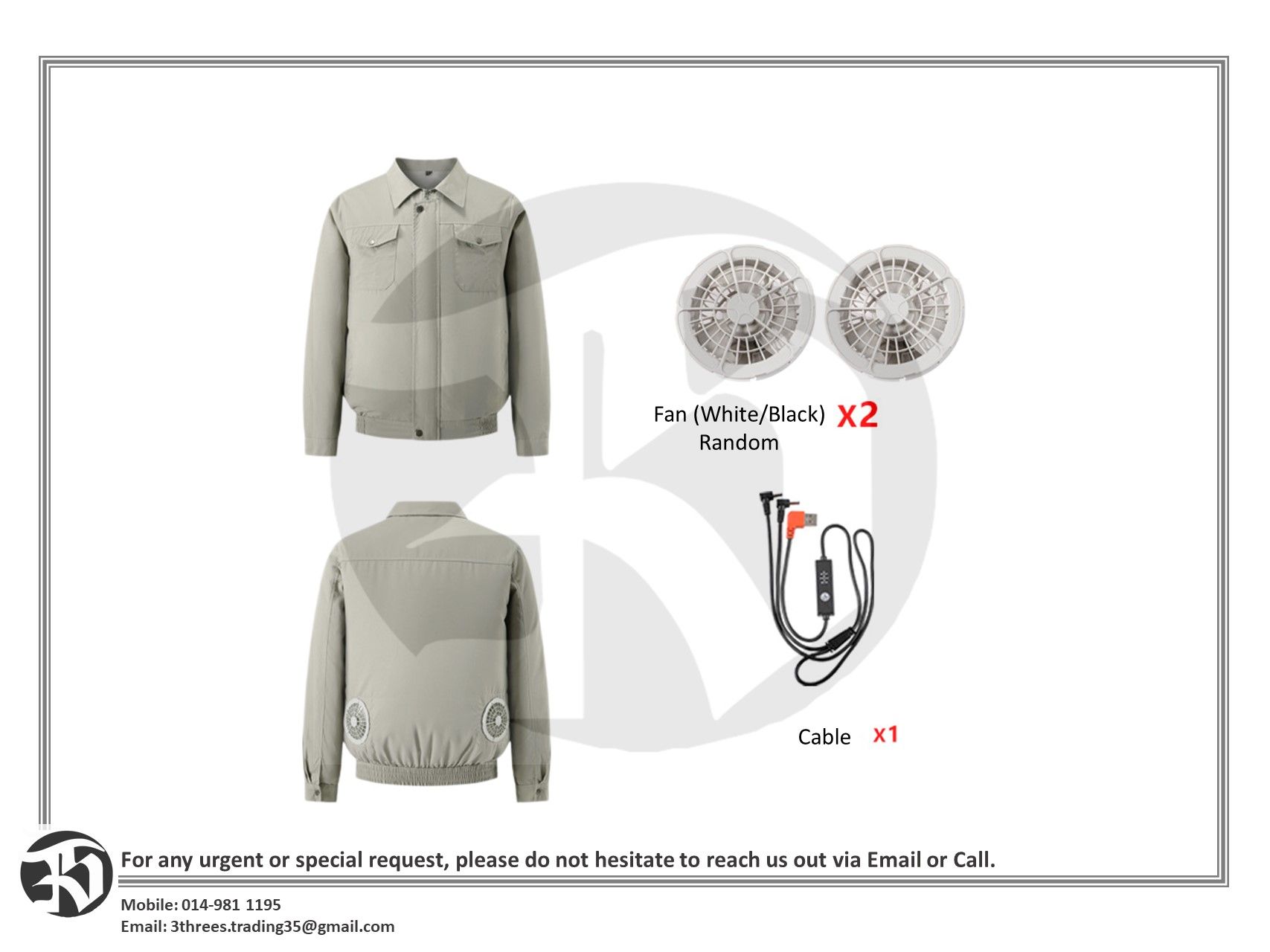 Cooling Fan Jacket / Air Conditioning Jacket