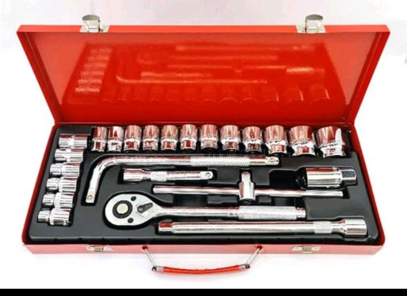 Srunv 24pcs Dr Socket Wrench Set 12 Point