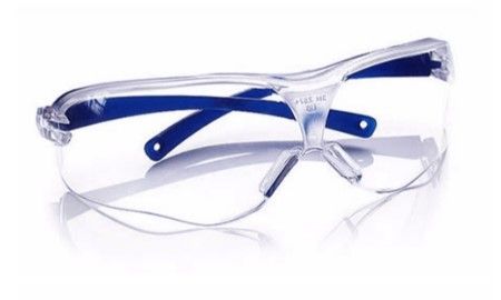 3M 10434 CLEAR, BLUE TEMPLE, ANTI-FOG SAFETY GLASSES