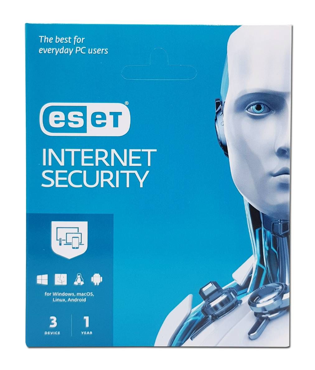 ESET INTERNET SECURITY WITH 3 DEVICE USER / 1 YEARS FOR WINDOWS/ MAC/ ANDROID/ LINUX