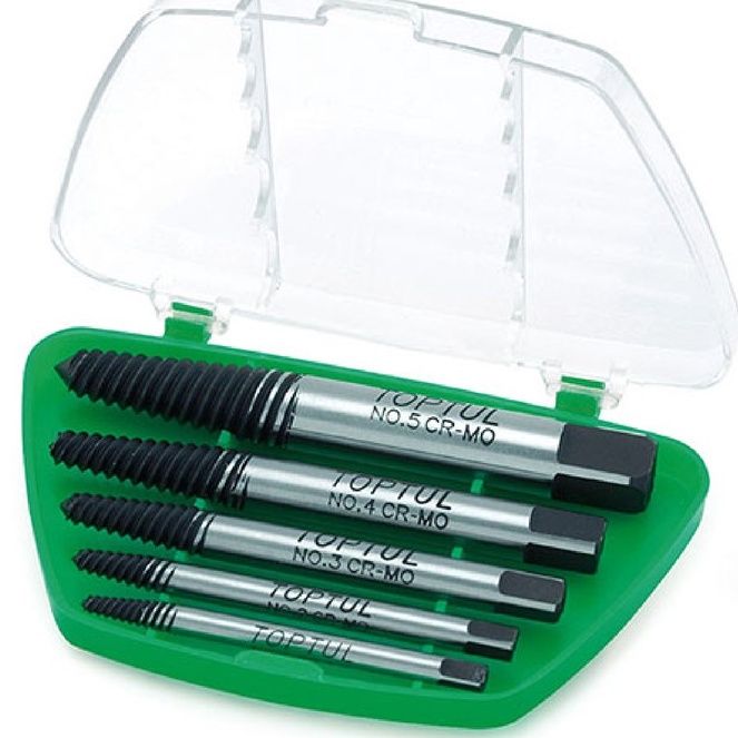 TOPTUL 5 PCS SCREW EXTRACTOR SET JGAW0501