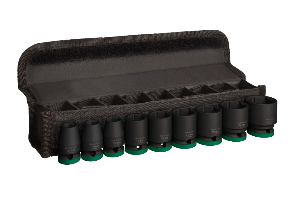 BOSCH PRO IMPACT SOCKET SET (1/2") STANDARD / 9 PCS (2608003038)