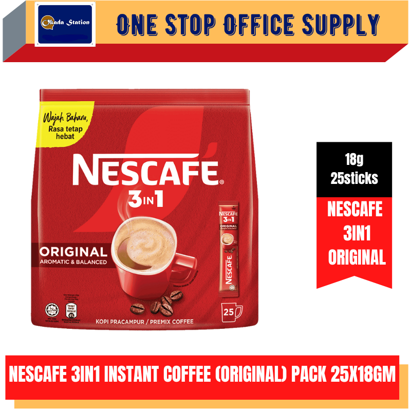 NESCAFE Instant Coffee Original pack 25's x 18g / Nescafe / Nescafe Coffee / Classic Instant Coffee / Nescafe Coffee Original / Nescafe Instant Coffee Original Pack