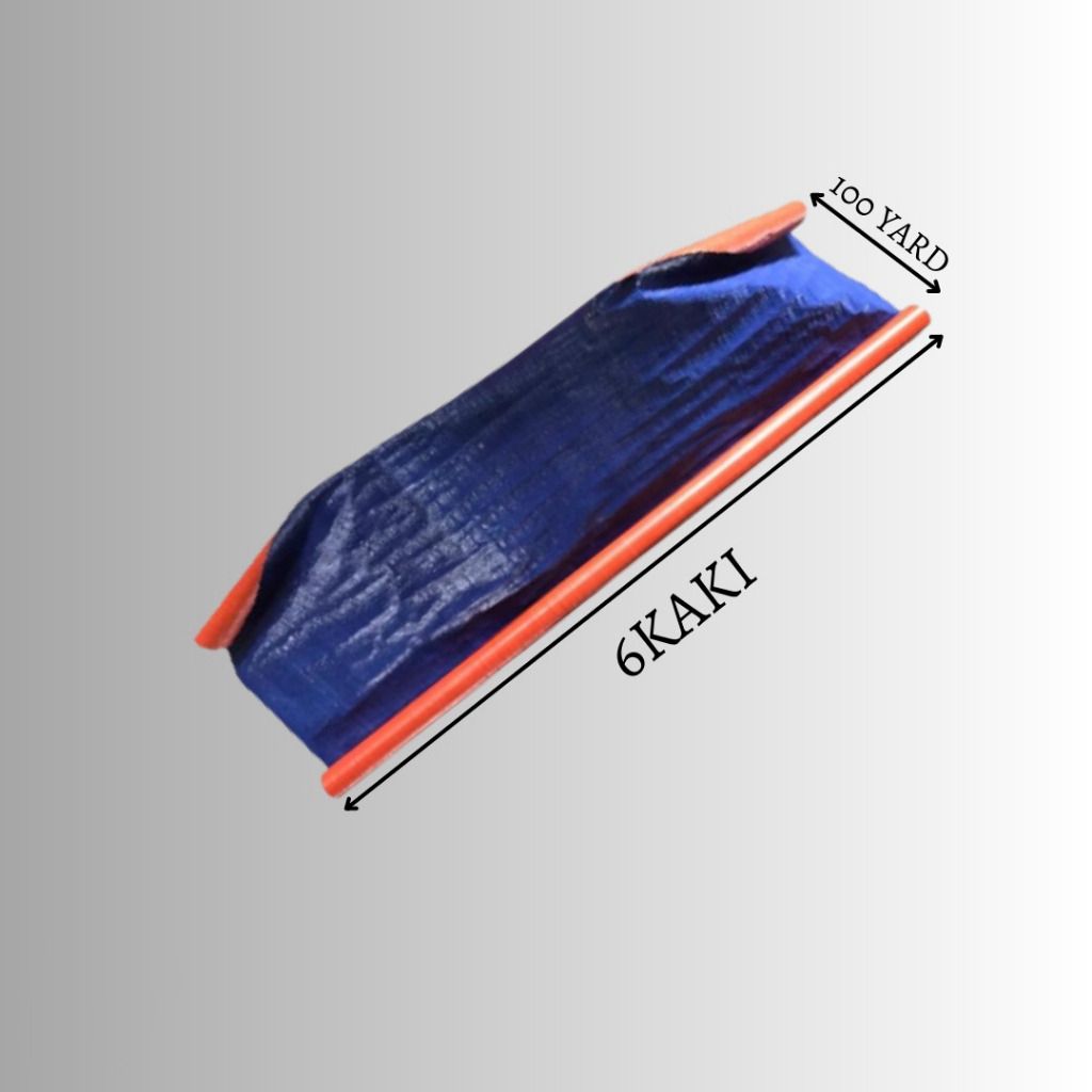 OK KANVAS BLUE ORANGE 72' x 100 YARD / KANVAS B/O PELBAGAI GUNA / KAIN KHEMAH