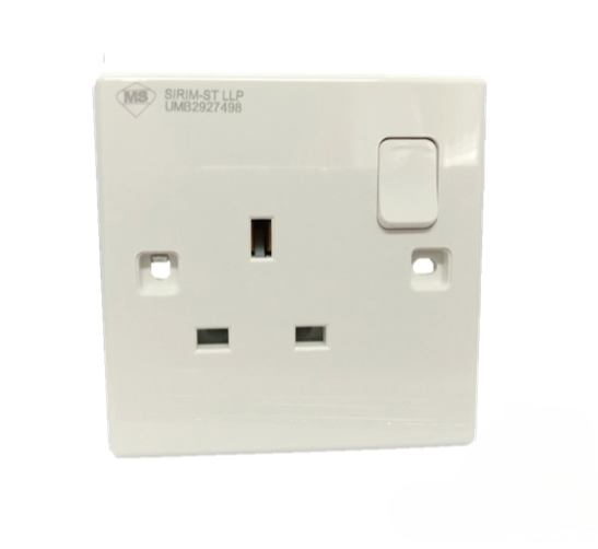 UMS 2913A 13A PC 1GANG SWITCH SOCKET OUTLET (FLUSH)
