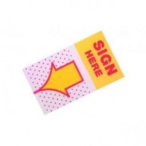 SIGN HERE STICKER - 1PACK