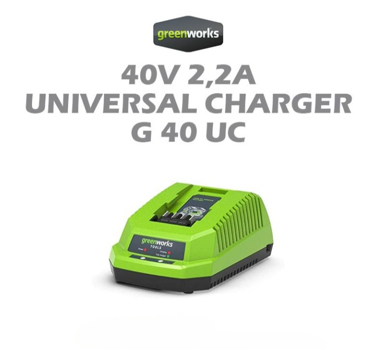 GREENWORKS 40V 2,2A UNIVERSAL CHARGER G40UC