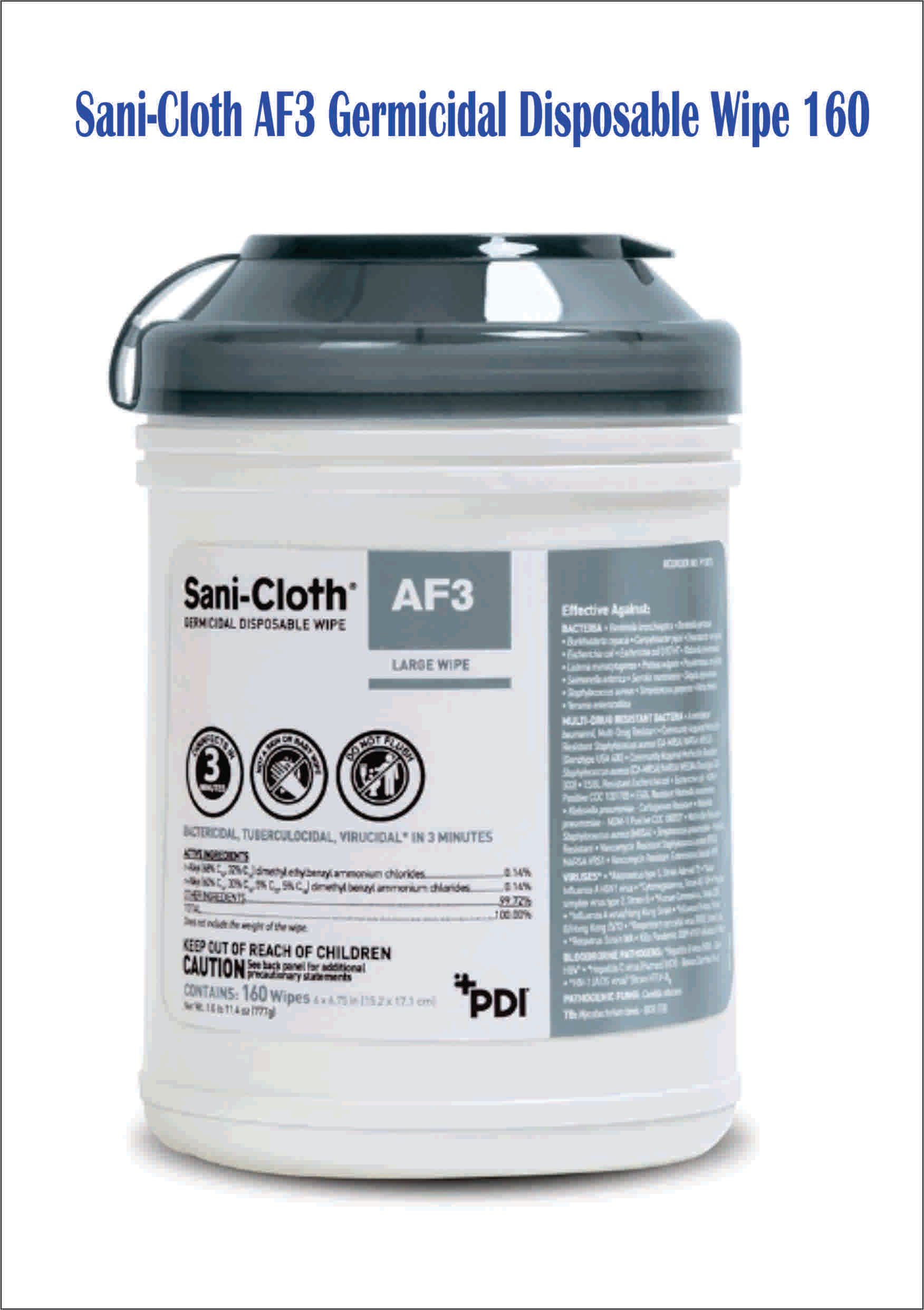Sani-Cloth AF3 Germicidal Disposable Wipe 160PCS - FREE DELIVERY SEMENANJUNG ONLY