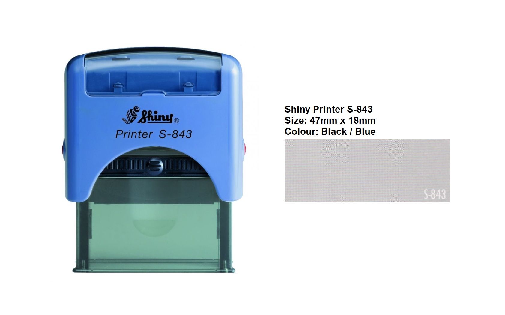 Shiny S-843 Self Inking Stamp + Material (1 Set)