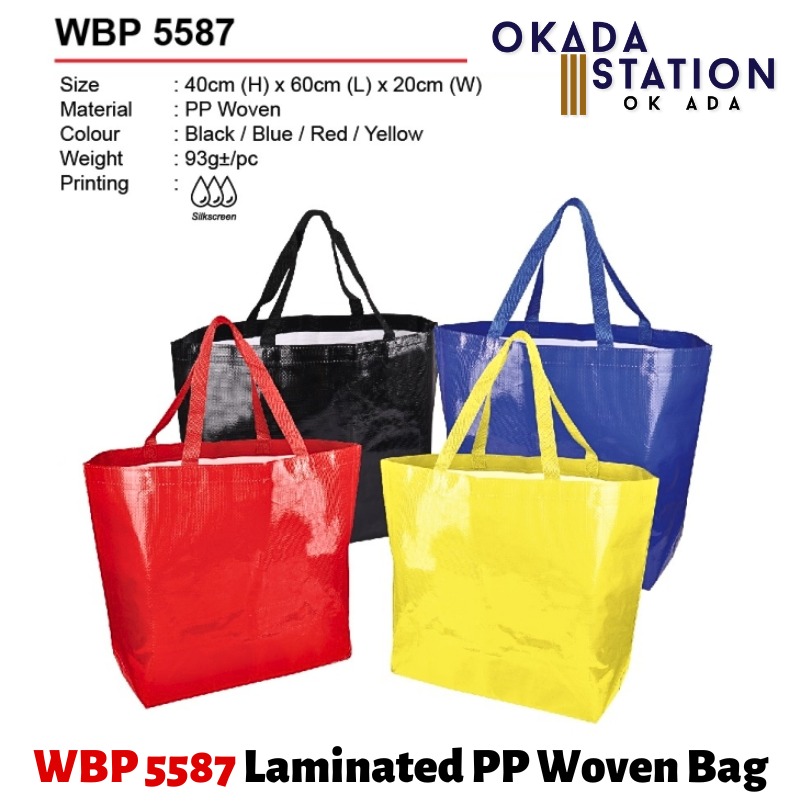 GIFT & SOUVENIRS : WBP 5587 LAMINITED PP WOVEN BAG WITH FULL COLOR PRINTING / POLYPROPYLENE WOVEN BAG / PP WOVEN BAG / WOVEN BAG / BAG / WBP 5587