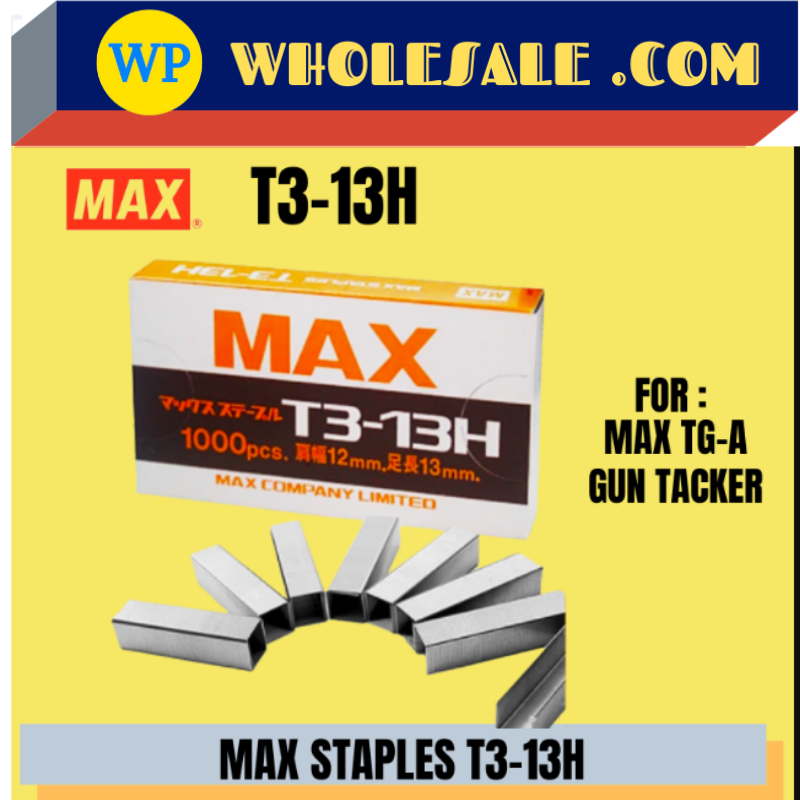 MAX T3-13H STAPLES / BULLET / T3-13H / FOR TG-A GUN TACKER / MAX / MAX STAPLES / MAX BULLET