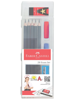 FABER-CASTELL EXAM SET & Tri-Grip 2B Gold 212145 1set PI-211140-KK
