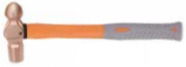Temo 340g Safety Fiberglass Shaft Ball Pein Hammer - Al-Br