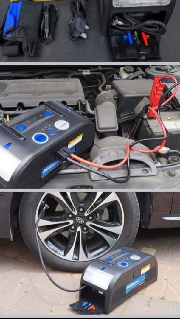 POWER STATION 4 IN 1 ( INVERTER/ AIR COMPRESSOR/ JUMP START VEHICLE & EMEGENCY LIGHT