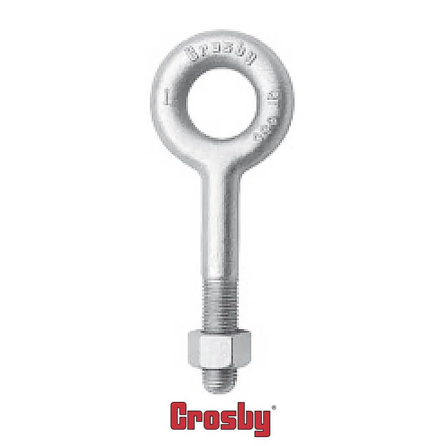 Others *Crosby Eye Bolt – Regular Nut, G-291, 1" Shank × 9" Length × 2" I.D Eye (c/w Nut)