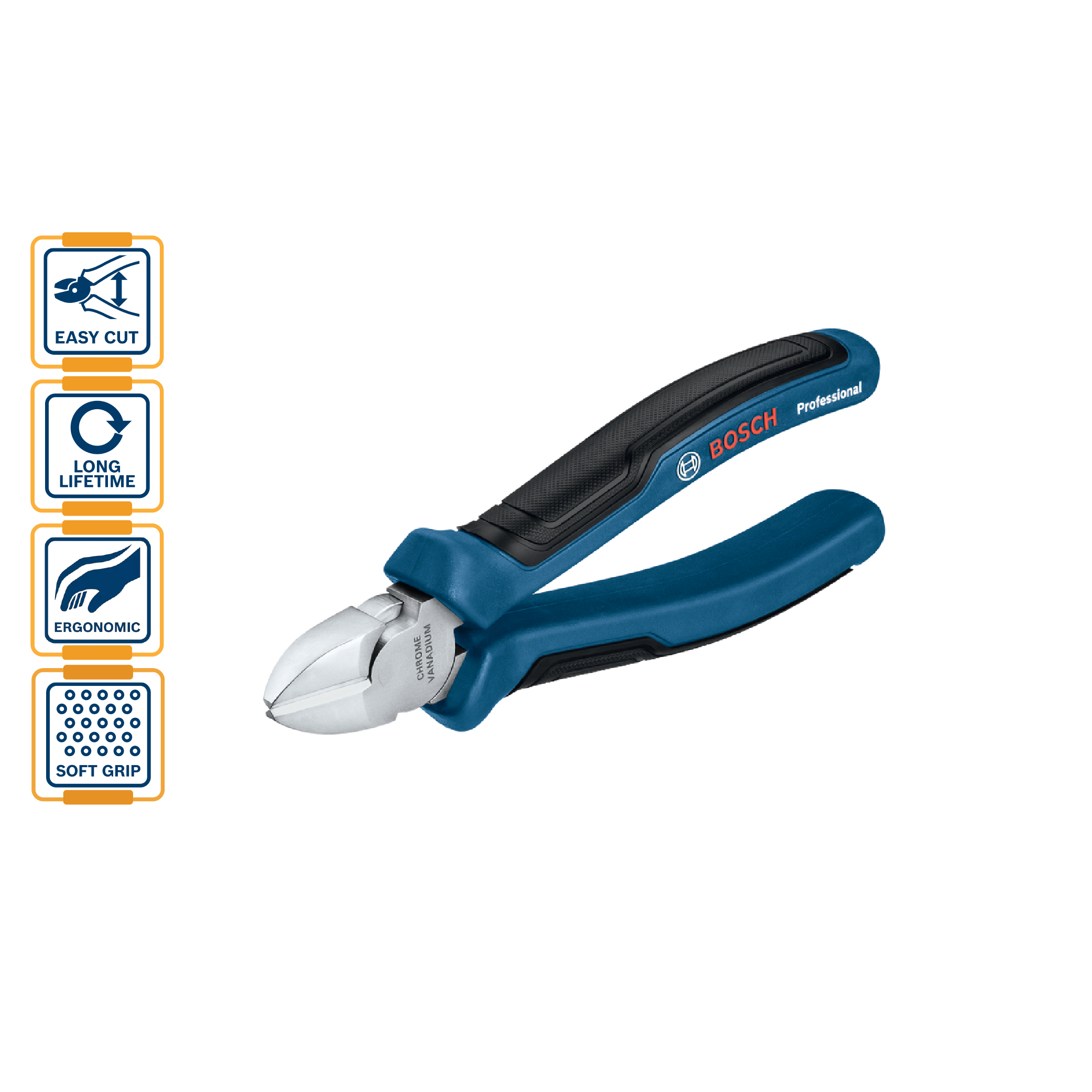 BOSCH Diagonal Side Cutter Plier (160mm) 鈥�1600A01TH9