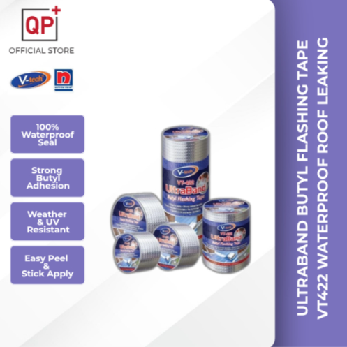 ULTRABAND BUTYL FLASHING TAPE VT422 WATERPROOF ROOF LEAKING l TAPE PENUTUP BUTIL | 丁基防水胶带-100MM X 5M