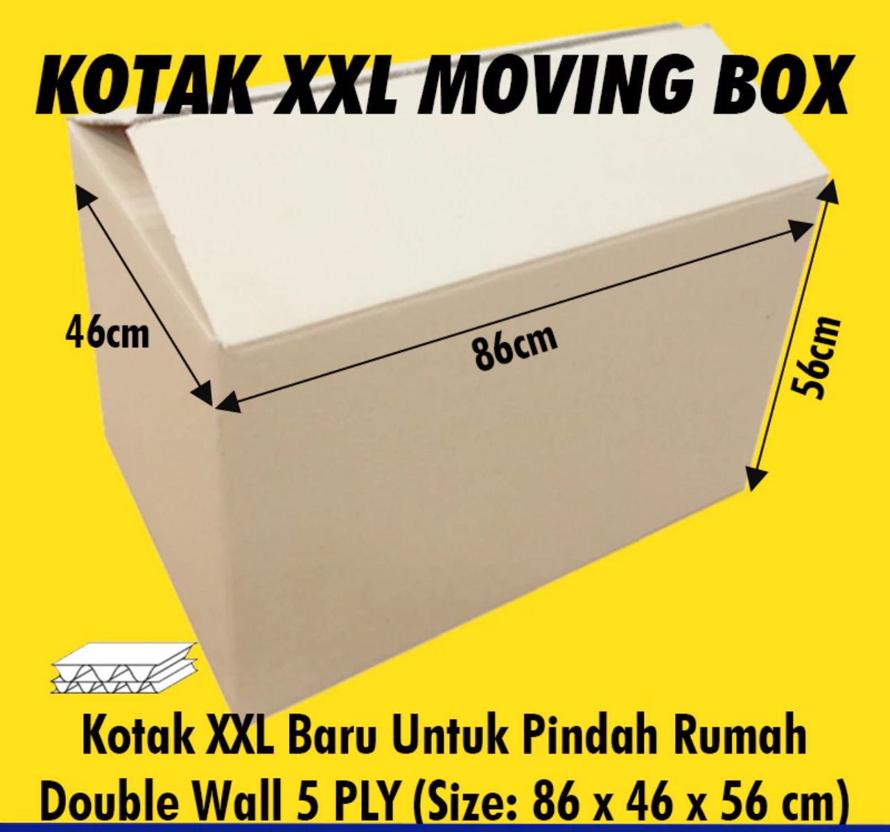 Box Kotak Besar XXL Jumbo Moving Box. Kotak Besar XXL Untuk Pindah Rumah