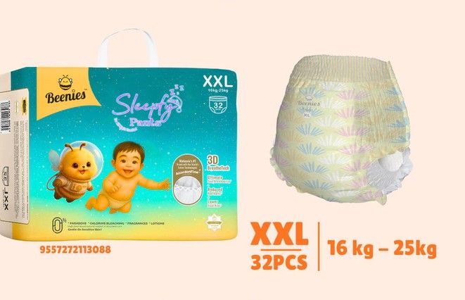 Beenies Sleepfy Jumbo Pack Baby Diaper Pants (Pull-Up) M–XXL | Single Pack Lampin Bayi Jenis Seluar Pek Jumbo 11308-XXL32 Pant 1pk SL-11305-11308