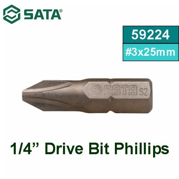 Sata 1/4”DR.25L PHILLIP#3X25MM-5PC
