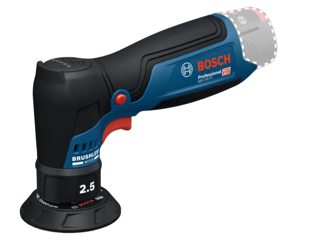 BOSCH GEX 12V-77 CORDLESS BRUSHLESS RANDOM ORBIT SANDER (SET) (06019L2180)