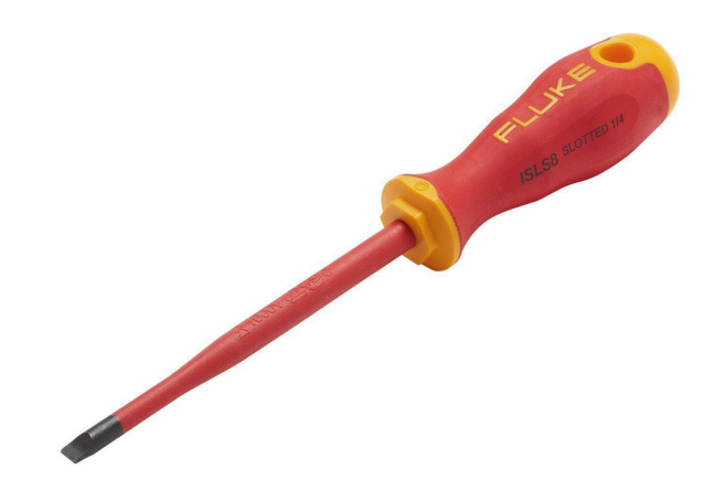 Fluke INSHT ISLS3 Isls3,insulated Slotted Screwdriver 3/32x3 In, 2.5 Mm X 75 Mm, 1000v