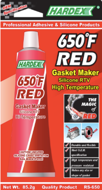 HARDEX RS650 RED GUM/RED RTV SILICONE GASKET MAKER (85.2g) RS-650