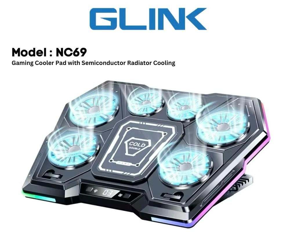 Glink NC69 Rapid Cooling Laptop Computer Stand Semiconductor Radiator Cooling Base Pad