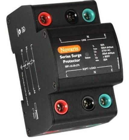 Series surge protector, 1 Phase, 32A, 50kA, 275VAC, without alarm contact SSP1-32-50-275