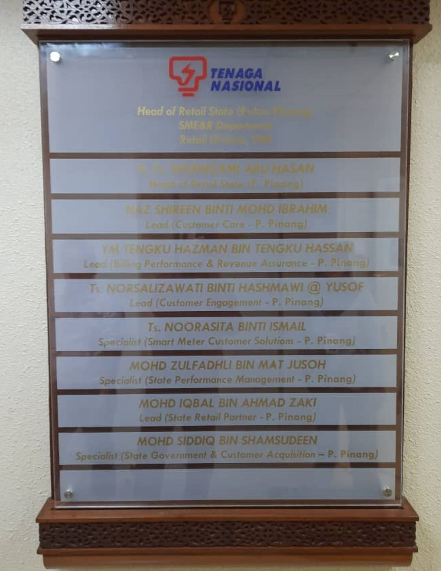 Cermin Carta Organisasi Dengan Cermin Kaca, Berukuran 29 15/11 x 39"