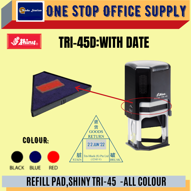 SHINY REFILL PAD,SHINY TRI-45D -ALL COLOUR /Shiny /Shiny Refill Pad /Stamp Pad Refill /Shiny Ink Pad Refill /Refill Pad /Shiny Refill