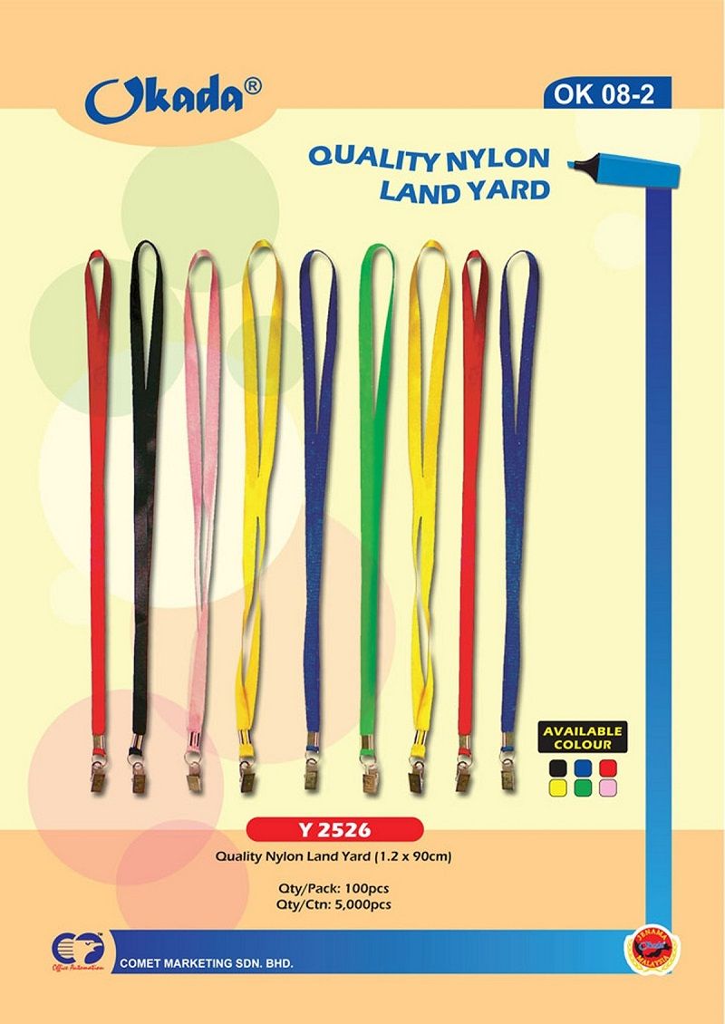 NYLON LAND YARD WITH METAL CLIP SIZE:10MM/ 12MM/ 15MM