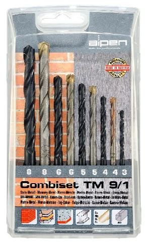 ALPEN 9-PC HSS / TCT Masonry Drill Set