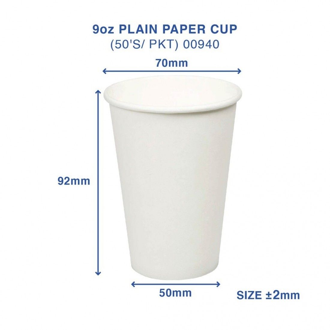 Paper Cup White 9oz (50 pcs)