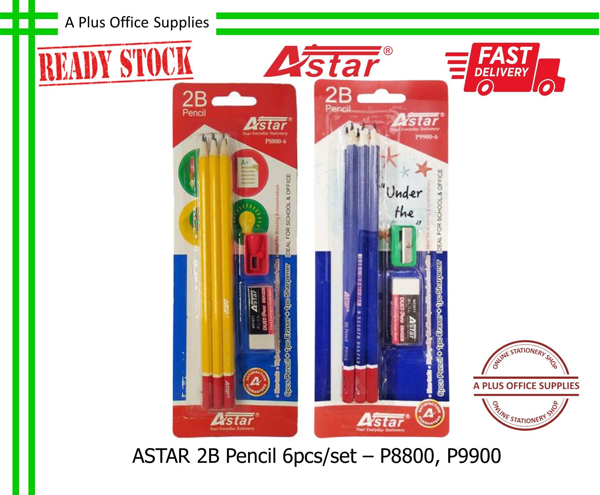 ASTAR 2B Pencil 6pcs/set / Pensel 2B - P8800-6, P9900-6
