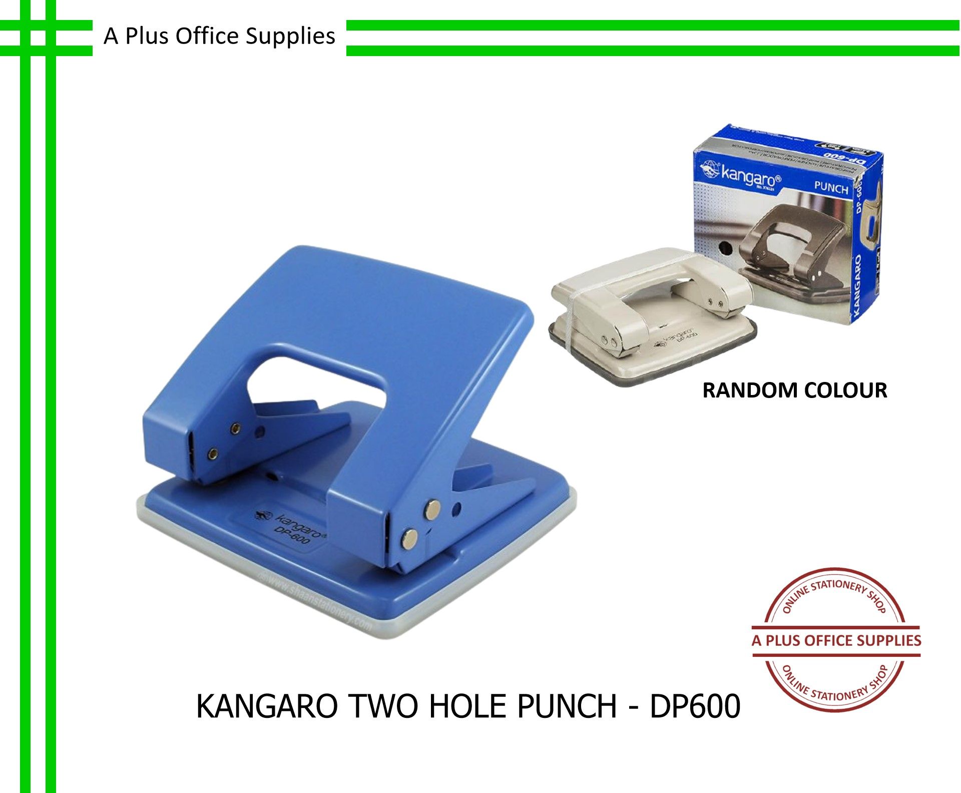 KANGARO Two Hole Punch DP600 / Penebuk Lubang Dua