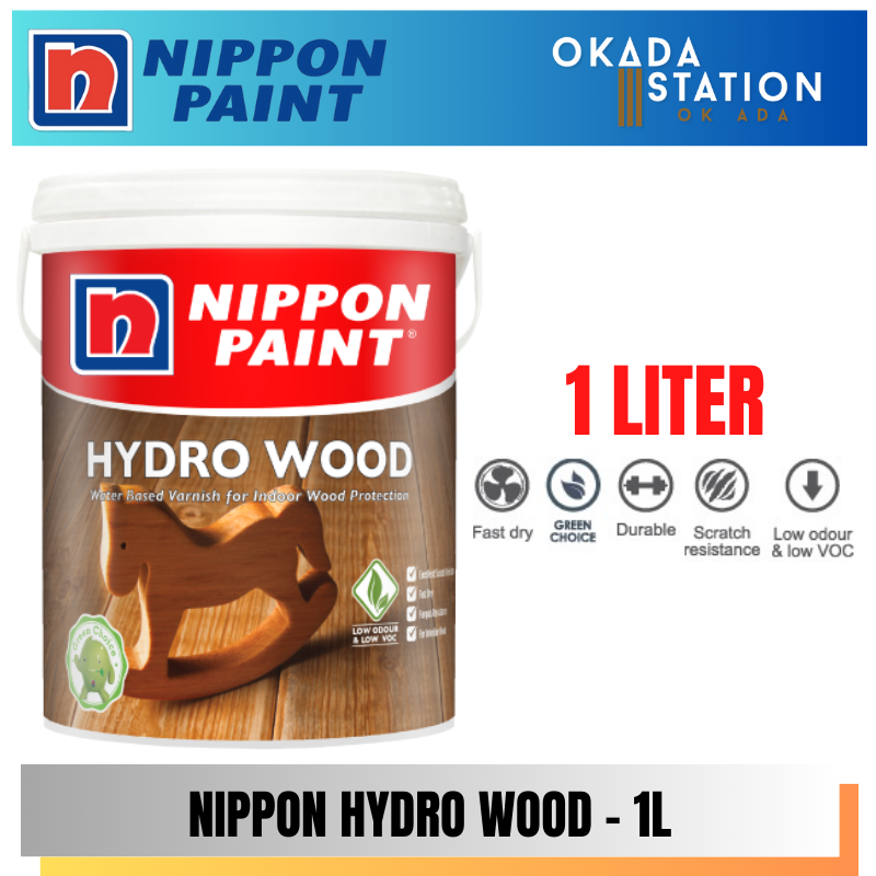 Nippon Paint / 1L / 1 Liter / Interior Wood Paint / Hydro Wood / Water Based / Cat Kayu Dalaman / Cat Air / Cat