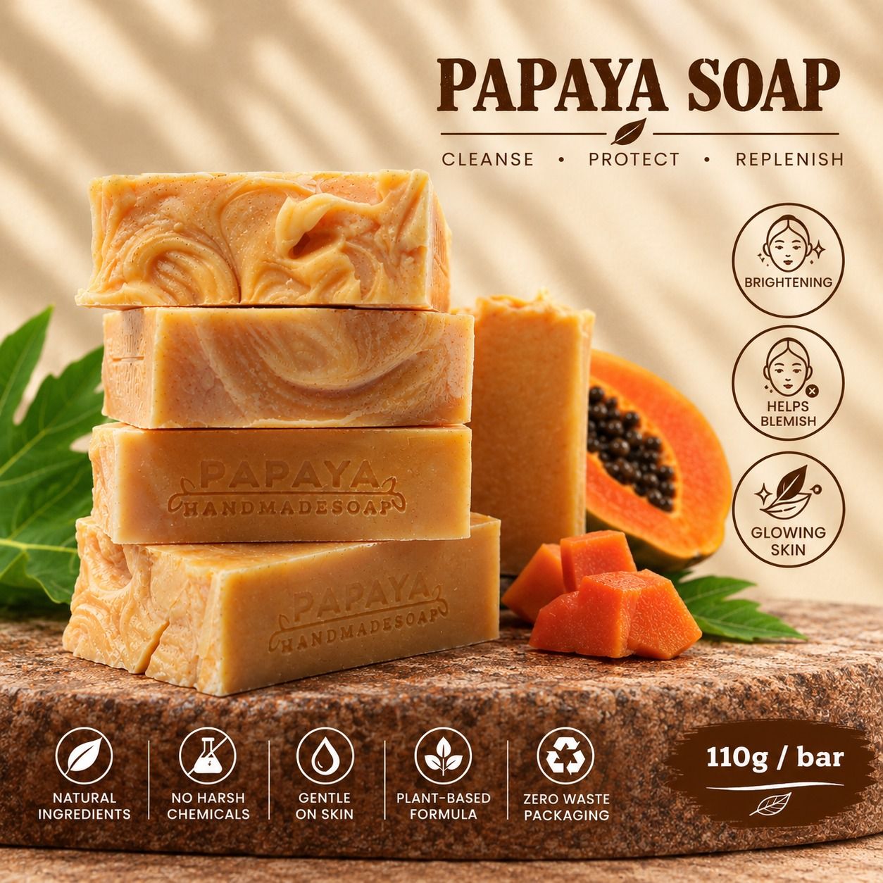 Handmade Papaya Soap