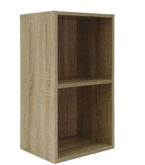 2 Tier Bookshelf with Wood Construction and Easy DIY Assembly - Rak Buku 2 Tingkat