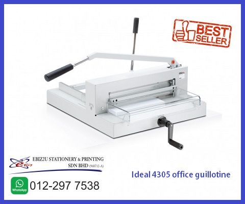 IDEAL Guillotine 4305 Heavy Duty A3 Paper Cutter 430mm (Paper Cutter, Paper Trimmer, Rotary Trimmer
